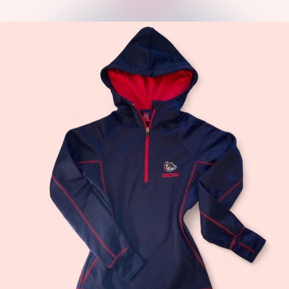 Colosseum Gonzaga University Navy and Red Women's Hoodie